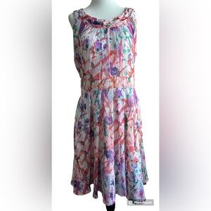 Ricki’s size, small sleeveless floral, dress with back zipper and 2 top buttons